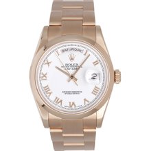 Rolex President Day-Date Men's 18k Rose Gold Watch 118205