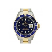 Rolex Submariner 16613 Blue Dial Two Tone Mens Watch