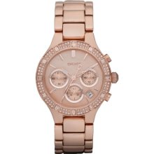 Rose Baguette Glitz Chronograph Watch