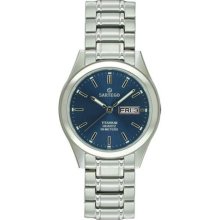 Sartego Men's SNT113 Silver Titanium Quartz Watch with Blue Dial ...