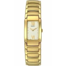 Seiko $250 Women's Gold Stainless Steel Square Dress Watch - Suj570 - Stunning