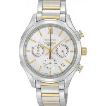 Seiko Chronograph Two-tone Mens Watch SSB021