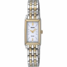 Seiko Ladies Two Tone Rectangular Dial Watch