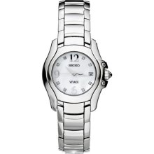 Seiko Ladies Vivace Stainless Steel Mother of Pearl Dial with Diamonds SXD685