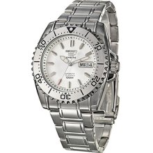 Seiko Men's Seiko 5 Sports Automatic Silver Tone Dial SNZG35