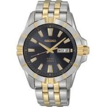 Seiko Men's Sne176 Two Tone Stainless Steel Analog Watch Big Sale