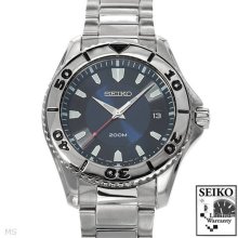 Seiko SGEB47 Rotating Bezel Screw-down cro Date display at 3 o clock Push-button fold-over Deployme