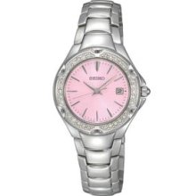 Seiko Silver Ladies 30 Meter Stainless Steel Sporty Dress Watch