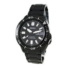 Seiko Superior Skz329 Men's All Black Stainless Steel Black Dial 200m Dive Watch