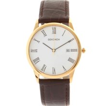 Sekonda Brown Leather Watch Brown