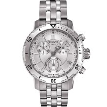 Silver Dial PRS 200 Chronograph, Men's Tissot