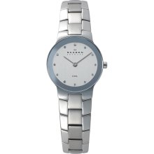 Skagen 430SSXD Women's Denmark Swarovski Crystal Chrome Dial Stainless