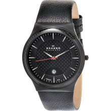 Skagen Black Leather Men's Watch 234XXLTLB