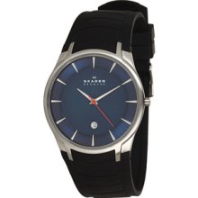 Skagen Blue Dial Stainless Steel Mens Watch 955XLSRN