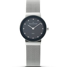 Skagen Glitzy Steel Mesh Watch, 26 mm