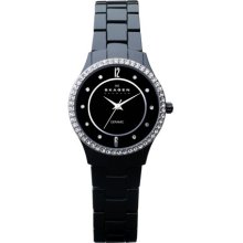 SKAGEN SKAGEN Black Ceramic Glitz Link Watch