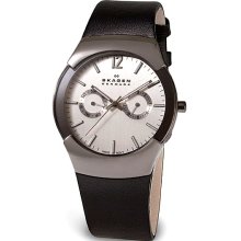 Skagen Swiss Steel and Black Swiss Men's Watch 583XLSLC