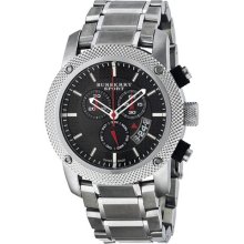 Stainless Steel Case And Bracelet Black Dial Chronograph