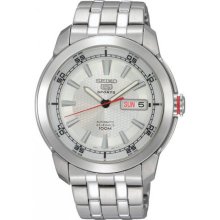 Stainless Steel Seiko 5 Sports Automatic Silver Dial