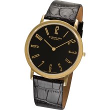 Stuhrling Original Men's Black 'Belmont' Ultra Slim Watch