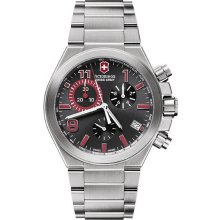 Swiss Army Men's Convoy Quartz Chronograph Red Hands Stainless Steel 241317