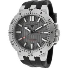 Swiss Legend 10126-014 Men's Challenger Grey Textured Dial Black Silic