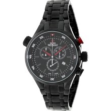 Swiss Precimax Men's Torin Pro Black With Red Hands Swiss Chronograph Watch