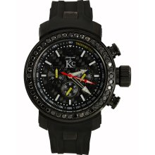 Techno Com KC Men's Black Diamond Carbon Fiber Dial Watch (Techno Com KC Black Diamond Carbon Fiber Watch)