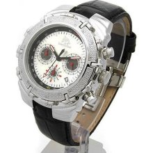 TECHNO MASTER Stainless Steel and Diamond Gent's Chronograph Date ...