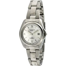 Timetech Women's Silver Dial Round Stainless Steel Watch