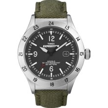 Timex Men's Black Dial with Green Band Watch