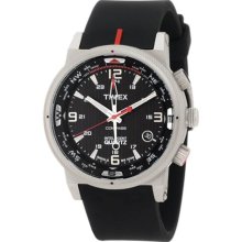 Timex Men's Intelligent Quartz T2N724 Black Silicone Quartz Watch with