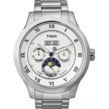 Timex Men's T2N291 Silver Stainless-Steel Automatic Watch with Silver Dial