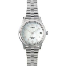 Timex Silver Tone Mother-Of-Pearl Expansion Watch - T2m826 - Women