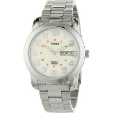 Timex T2N437 Men's Elevated Classics Sport Chic White Dial Stainless S