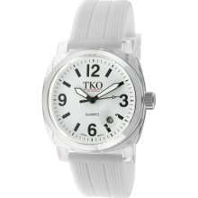 Tko White Tk558-Ww Orlogi Women'S Tk558-Ww Milano Junior Acrylic Case White Dial Watch