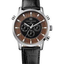Tommy Hilfiger Croc-Embossed Leather Chronograph Mens Watch 17908 ...