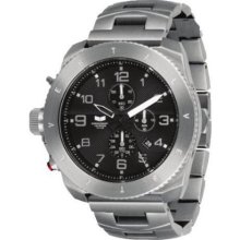 Vestal Men's Restrictor Silver and Black Chronograph Dive Watch R ...