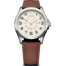 Victorinox Swiss Army 249049 Infantry Vintage Mid-size Leather Men's Watch