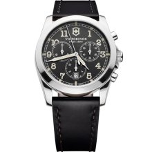 Victorinox Swiss Army 'Infantry' Chronograph Watch Black/ Silver