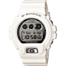 White casio g-shock metalic dial watch dw6900mr-7