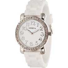 WHITE - LARGE Design Silicone Watch