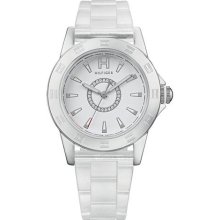 White Silicon Ladies Watch