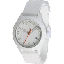 White Silicone Wrapped Stainless Steel Watch