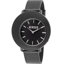 Women's Bowl Black Dial Mesh Black IP Stainless Steel ...