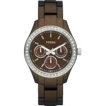 Women's Brown Stainless Steel Stella Brown Dial Day