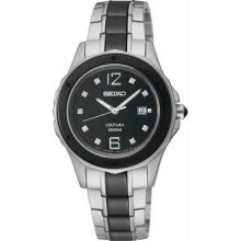 Women's Coutura Two Tone Stainless Steel Case Ceramic Bezel and Bracel