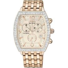 Women's Eco-Drive Chronograph Rose Gold Tone Stainless Steel Case and