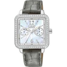 Women's Eco-Drive Silhouette Mother Of Pearl Dial Swarovski Crystal