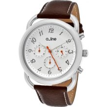 Women's Maya Silver Dial Brown Genuine Leather ...